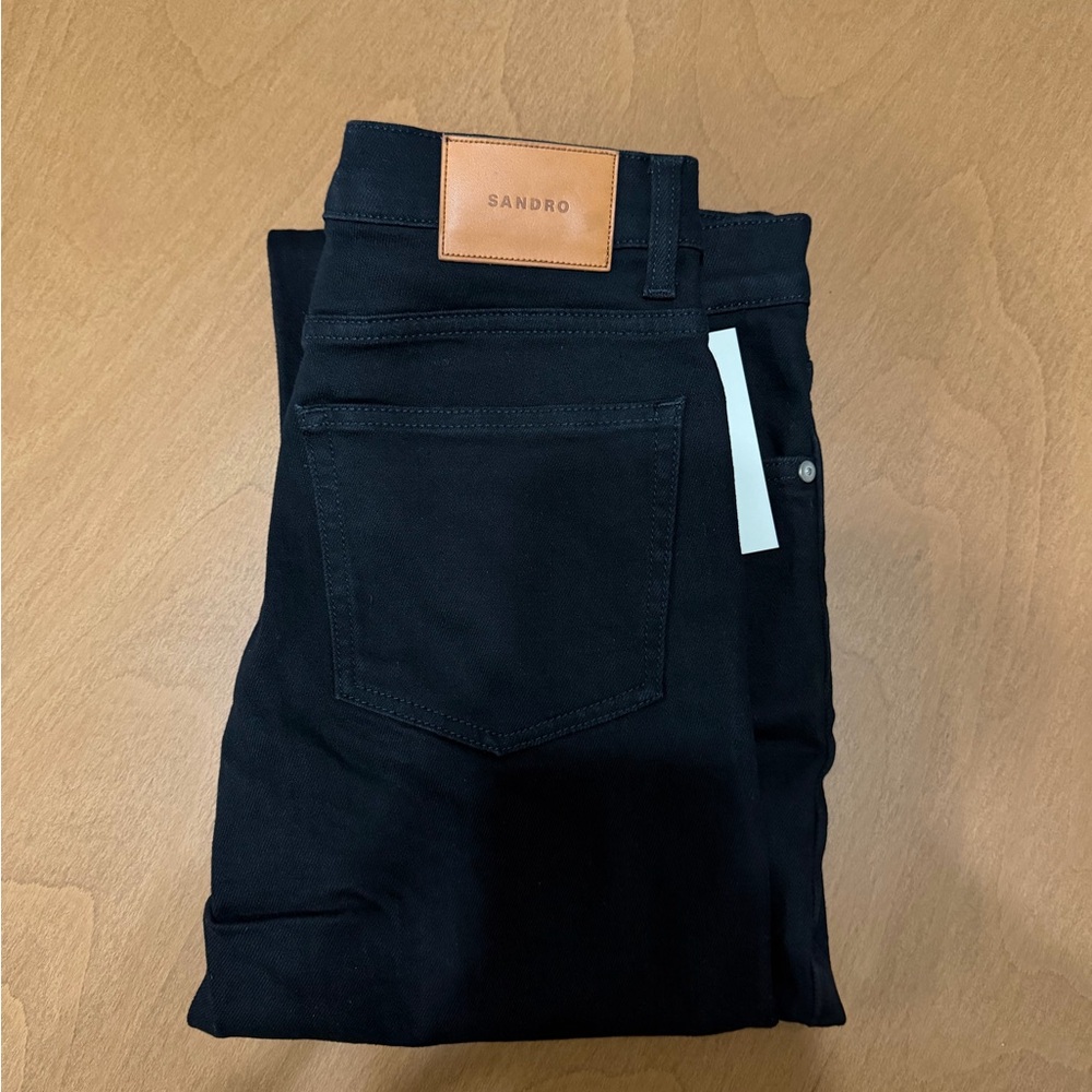 Sandro Black Straight Leg Jeans